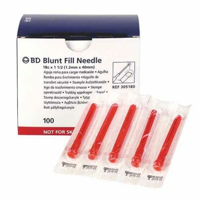 Blunt Fill Sicherheitsaufziehkan&uuml;len mit 5 &micro;m-Filter, 18 G x 1 1/2