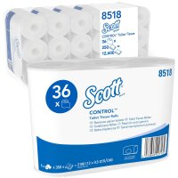 SCOTT Toilettenpapier, weiß, 3-lagig, 6 x 6 Rollen...