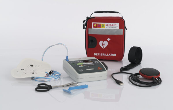 Fred easyport plus First Defibrillator, 1 Paar Elektroden, Tasche, Batterie